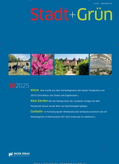 Titelbild der Ausgabe 10/2025 von Stadt + Grün. Diese Zeitschrift und viele weitere Architekturzeitschriften und Bauzeitschriften als Abo oder epaper bei United Kiosk online kaufen.