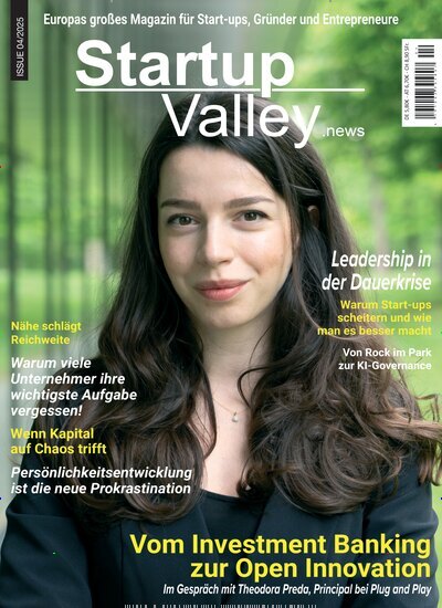 Titelbild der Ausgabe 4/2025 von Startup Valley News. Diese Zeitschrift und viele weitere Wirtschaftsmagazine und Politikmagazine als Abo oder epaper bei United Kiosk online kaufen.