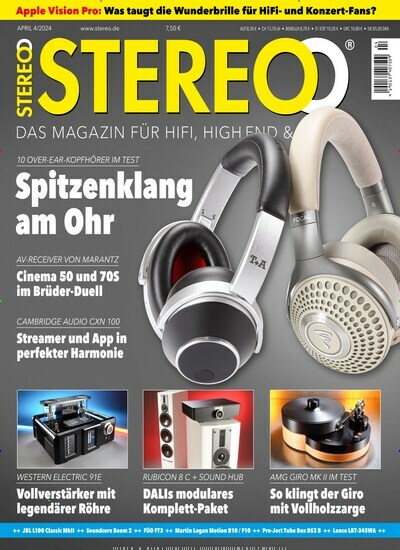 Titelbild der Ausgabe 4/2024 von Stereo. Diese Zeitschrift und viele weitere Audiomagazine, Filmmagazine und Fotozeitschriften als Abo oder epaper bei United Kiosk online kaufen.