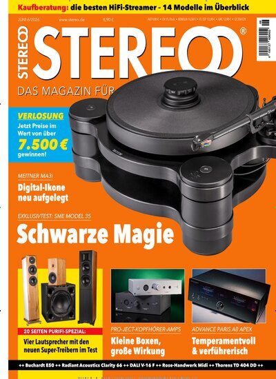 Titelbild der Ausgabe 6/2026 von Stereo. Diese Zeitschrift und viele weitere Audiomagazine, Filmmagazine und Fotozeitschriften als Abo oder epaper bei United Kiosk online kaufen.
