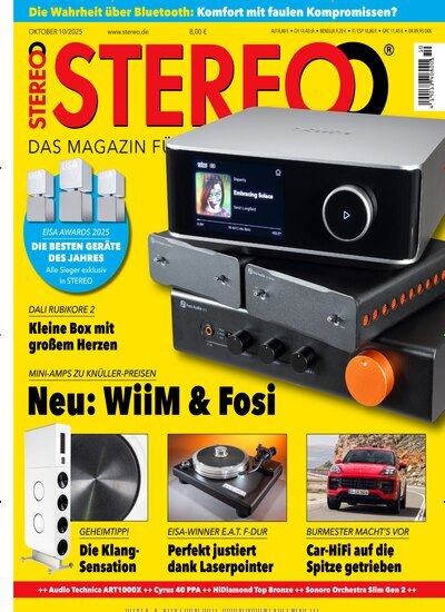 Titelbild der Ausgabe 10/2025 von Stereo. Diese Zeitschrift und viele weitere Audiomagazine, Filmmagazine und Fotozeitschriften als Abo oder epaper bei United Kiosk online kaufen.