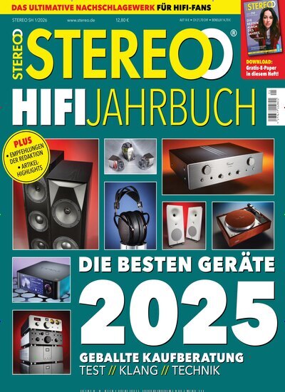 Titelbild der Ausgabe 1/2026 von Stereo Sonderheft. Diese Zeitschrift und viele weitere Audiomagazine, Filmmagazine und Fotozeitschriften als Abo oder epaper bei United Kiosk online kaufen.