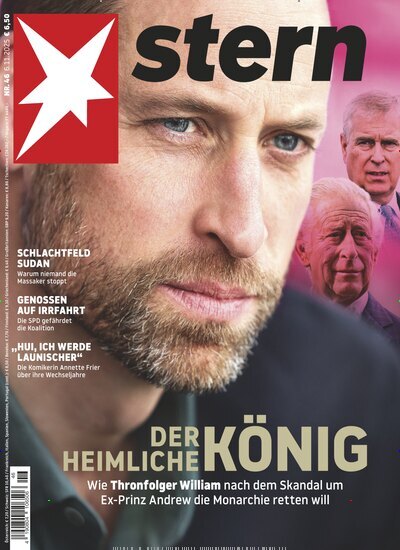 Titelbild der Ausgabe 46/2025 von stern. Diese Zeitschrift und viele weitere Wirtschaftsmagazine und Politikmagazine als Abo oder epaper bei United Kiosk online kaufen.