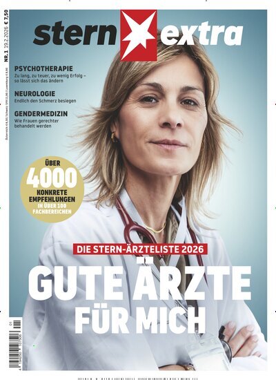 Titelbild der Ausgabe 1/2026 von stern Extra. Diese Zeitschrift und viele weitere Wirtschaftsmagazine und Politikmagazine als Abo oder epaper bei United Kiosk online kaufen.