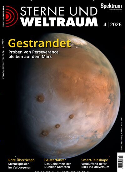Titelbild der Ausgabe 4/2026 von Sterne und Weltraum. Diese Zeitschrift und viele weitere Reisemagazine, Freizeitmagazine und Wissensmagazine als Abo oder epaper bei United Kiosk online kaufen.