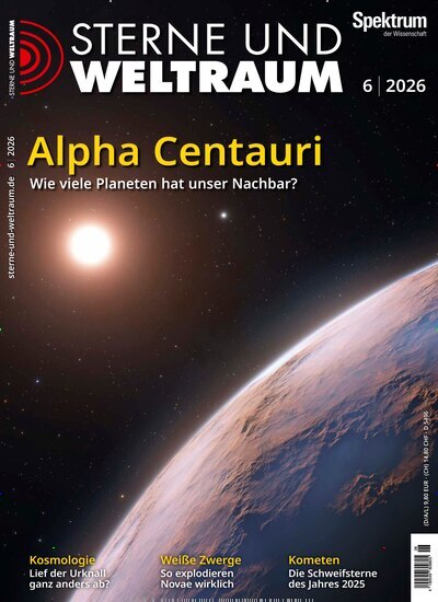 Titelbild der Ausgabe 6/2026 von Sterne und Weltraum. Diese Zeitschrift und viele weitere Reisemagazine, Freizeitmagazine und Wissensmagazine als Abo oder epaper bei United Kiosk online kaufen.
