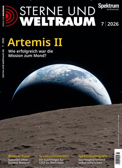 Titelbild der Ausgabe 7/2026 von Sterne und Weltraum. Diese Zeitschrift und viele weitere Reisemagazine, Freizeitmagazine und Wissensmagazine als Abo oder epaper bei United Kiosk online kaufen.