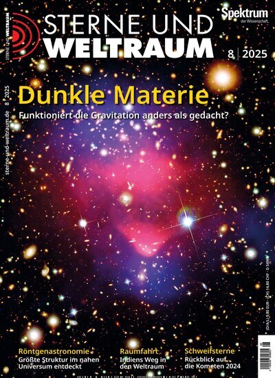 Titelbild der Ausgabe 8/2025 von Sterne und Weltraum. Diese Zeitschrift und viele weitere Reisemagazine, Freizeitmagazine und Wissensmagazine als Abo oder epaper bei United Kiosk online kaufen.
