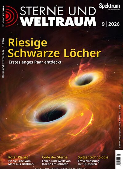 Titelbild der Ausgabe 9/2026 von Sterne und Weltraum. Diese Zeitschrift und viele weitere Reisemagazine, Freizeitmagazine und Wissensmagazine als Abo oder epaper bei United Kiosk online kaufen.