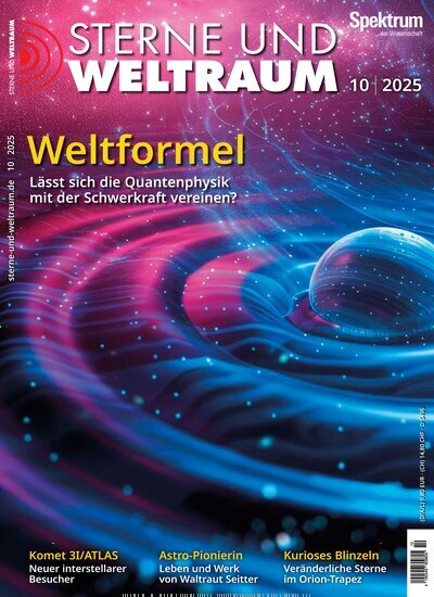 Titelbild der Ausgabe 10/2025 von Sterne und Weltraum. Diese Zeitschrift und viele weitere Reisemagazine, Freizeitmagazine und Wissensmagazine als Abo oder epaper bei United Kiosk online kaufen.