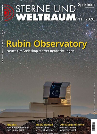 Titelbild der Ausgabe 11/2026 von Sterne und Weltraum. Diese Zeitschrift und viele weitere Reisemagazine, Freizeitmagazine und Wissensmagazine als Abo oder epaper bei United Kiosk online kaufen.