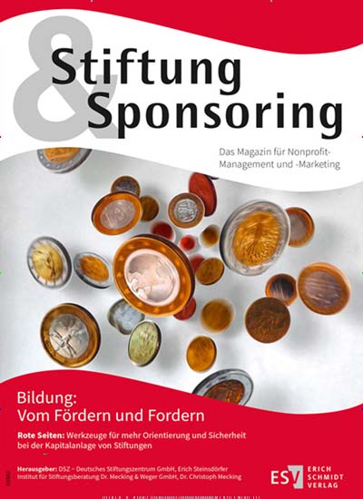 Stiftung&Sponsoring aktuelles Titelbild Ausgabe 2/2018 Aktuelles Titelbild von Stiftung&Sponsoring. Entdecken Sie jetzt die Ausgabe 2/2018. Lesen Sie gerne Businessmagazine? Dann empfehlen wir Ihnen Stiftung&Sponsoring als Abo oder Geschenkabo.
