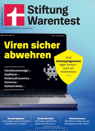 Titelbild der Ausgabe 3/2026 von Stiftung Warentest. Diese Zeitschrift und viele weitere Wirtschaftsmagazine und Politikmagazine als Abo oder epaper bei United Kiosk online kaufen.