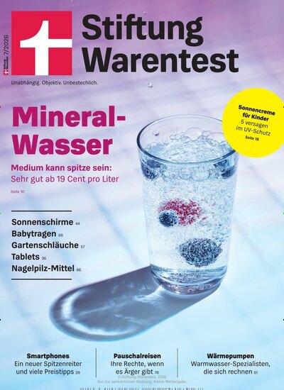 Titelbild der Ausgabe 7/2026 von Stiftung Warentest. Diese Zeitschrift und viele weitere Wirtschaftsmagazine und Politikmagazine als Abo oder epaper bei United Kiosk online kaufen.