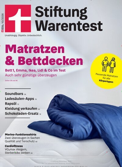 Titelbild der Ausgabe 10/2026 von Stiftung Warentest. Diese Zeitschrift und viele weitere Wirtschaftsmagazine und Politikmagazine als Abo oder epaper bei United Kiosk online kaufen.
