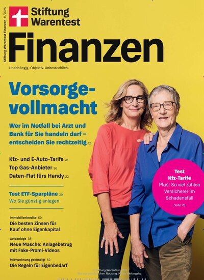Titelbild der Ausgabe 11/2025 von Stiftung Warentest Finanzen. Diese Zeitschrift und viele weitere Wirtschaftsmagazine und Politikmagazine als Abo oder epaper bei United Kiosk online kaufen.