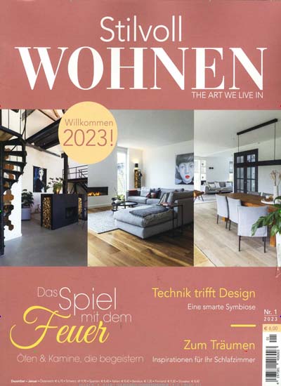 Titelbild der Ausgabe 1/2023 von Stilvoll Wohnen. Diese Zeitschrift und viele weitere Gartenzeitschriften und Wohnzeitschriften als Abo oder epaper bei United Kiosk online kaufen.