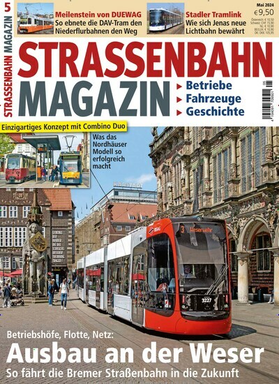Titelbild der Ausgabe 5/2024 von Strassenbahn Magazin. Diese Zeitschrift und viele weitere Reisemagazine, Freizeitmagazine und Wissensmagazine als Abo oder epaper bei United Kiosk online kaufen.