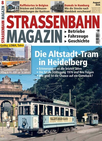 Titelbild der Ausgabe 8/2026 von Strassenbahn Magazin. Diese Zeitschrift und viele weitere Reisemagazine, Freizeitmagazine und Wissensmagazine als Abo oder epaper bei United Kiosk online kaufen.