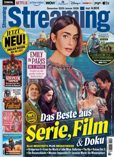 Titelbild der Ausgabe 1/2026 von Streaming. Diese Zeitschrift und viele weitere Programmzeitschriften als Abo oder epaper bei United Kiosk online kaufen.