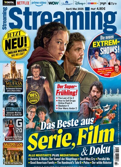 Titelbild der Ausgabe 3/2025 von Streaming. Diese Zeitschrift und viele weitere Programmzeitschriften als Abo oder epaper bei United Kiosk online kaufen.