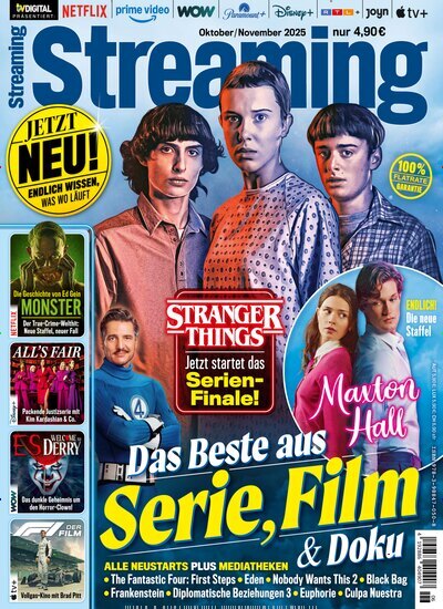 Titelbild der Ausgabe 6/2025 von Streaming. Diese Zeitschrift und viele weitere Programmzeitschriften als Abo oder epaper bei United Kiosk online kaufen.