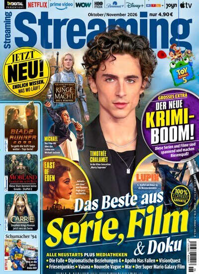 Titelbild der Ausgabe 6/2026 von Streaming. Diese Zeitschrift und viele weitere Programmzeitschriften als Abo oder epaper bei United Kiosk online kaufen.