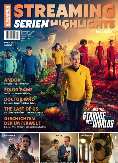 Titelbild der Ausgabe 5/2025 von Streaming Serien Highlights. Diese Zeitschrift und viele weitere Audiomagazine, Filmmagazine und Fotozeitschriften als Abo oder epaper bei United Kiosk online kaufen.