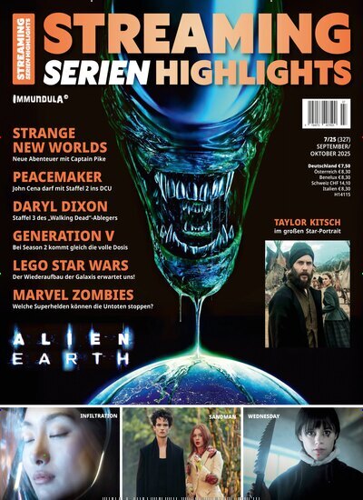 Titelbild der Ausgabe 7/2025 von Streaming Serien Highlights. Diese Zeitschrift und viele weitere Audiomagazine, Filmmagazine und Fotozeitschriften als Abo oder epaper bei United Kiosk online kaufen.