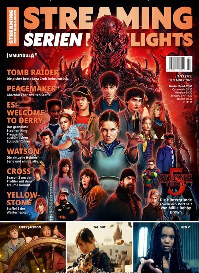 Titelbild der Ausgabe 9/2025 von Streaming Serien Highlights. Diese Zeitschrift und viele weitere Audiomagazine, Filmmagazine und Fotozeitschriften als Abo oder epaper bei United Kiosk online kaufen.