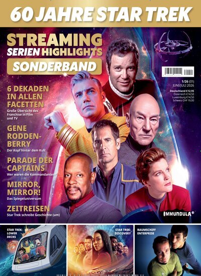 Titelbild der Ausgabe 1/2026 von Streaming Serien Highlights Sonderband. Diese Zeitschrift und viele weitere Audiomagazine, Filmmagazine und Fotozeitschriften als Abo oder epaper bei United Kiosk online kaufen.