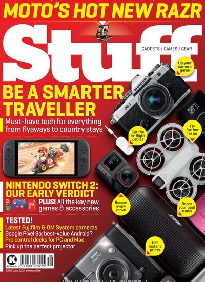 Titelbild der Ausgabe 6/2025 von Stuff. Diese Zeitschrift und viele weitere Computerzeitschriften, Tabletmagazine und Smartphonemagazine als Abo oder epaper bei United Kiosk online kaufen.