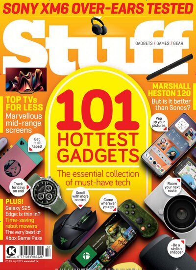 Titelbild der Ausgabe 7/2025 von Stuff. Diese Zeitschrift und viele weitere Computerzeitschriften, Tabletmagazine und Smartphonemagazine als Abo oder epaper bei United Kiosk online kaufen.