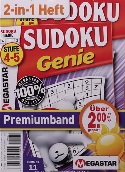 Titelbild der Ausgabe 11/2025 von Sudoku Genie Premiumband. Diese Zeitschrift und viele weitere Groschenromane und Rätselhefte als Abo oder epaper bei United Kiosk online kaufen.