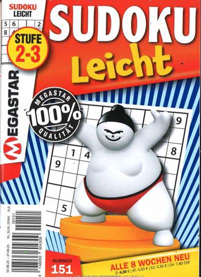 Titelbild der Ausgabe 151/2025 von Sudoku leicht bis mittel. Diese Zeitschrift und viele weitere Groschenromane und Rätselhefte als Abo oder epaper bei United Kiosk online kaufen.