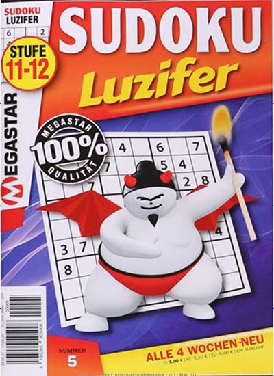 Titelbild der Ausgabe 5/2021 von SUDOKU LUZIFER. Diese Zeitschrift und viele weitere Groschenromane und Rätselhefte als Abo oder epaper bei United Kiosk online kaufen.