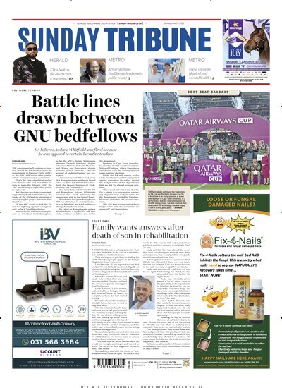 Titelbild der Ausgabe 26/2025 von Sunday Tribune. Diese Zeitschrift und viele weitere Zeitungsabos als Abo oder epaper bei United Kiosk online kaufen.