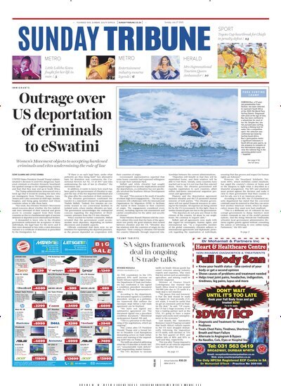 Titelbild der Ausgabe 30/2025 von Sunday Tribune. Diese Zeitschrift und viele weitere Zeitungsabos als Abo oder epaper bei United Kiosk online kaufen.