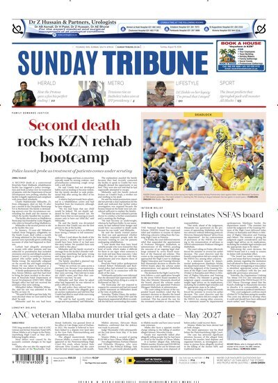 Titelbild der Ausgabe 33/2026 von Sunday Tribune. Diese Zeitschrift und viele weitere Zeitungsabos als Abo oder epaper bei United Kiosk online kaufen.