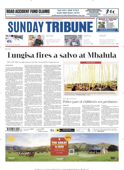 Titelbild der Ausgabe 37/2026 von Sunday Tribune. Diese Zeitschrift und viele weitere Zeitungsabos als Abo oder epaper bei United Kiosk online kaufen.