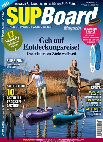 Titelbild der Ausgabe 4/2024 von SUP Board Magazin. Diese Zeitschrift und viele weitere Sportmagazine als Abo oder epaper bei United Kiosk online kaufen.