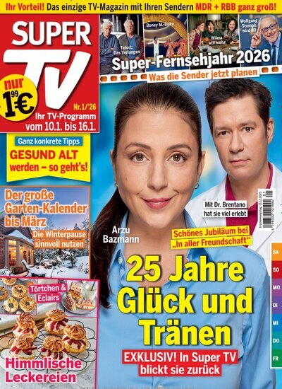 Titelbild der Ausgabe 1/2026 von Super TV. Diese Zeitschrift und viele weitere Programmzeitschriften als Abo oder epaper bei United Kiosk online kaufen.