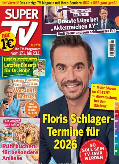 Titelbild der Ausgabe 2/2026 von Super TV. Diese Zeitschrift und viele weitere Programmzeitschriften als Abo oder epaper bei United Kiosk online kaufen.