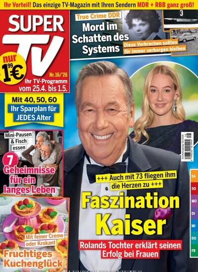 Titelbild der Ausgabe 16/2026 von Super TV. Diese Zeitschrift und viele weitere Programmzeitschriften als Abo oder epaper bei United Kiosk online kaufen.