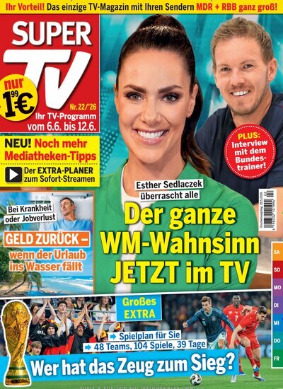 Titelbild der Ausgabe 22/2026 von Super TV. Diese Zeitschrift und viele weitere Programmzeitschriften als Abo oder epaper bei United Kiosk online kaufen.