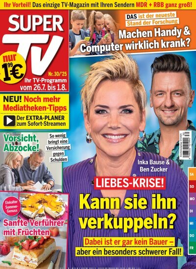 Titelbild der Ausgabe 30/2025 von Super TV. Diese Zeitschrift und viele weitere Programmzeitschriften als Abo oder epaper bei United Kiosk online kaufen.