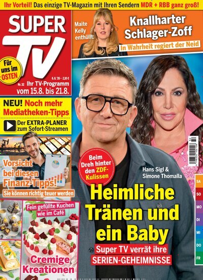 Titelbild der Ausgabe 32/2026 von Super TV. Diese Zeitschrift und viele weitere Programmzeitschriften als Abo oder epaper bei United Kiosk online kaufen.