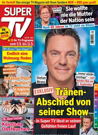 Titelbild der Ausgabe 35/2026 von Super TV. Diese Zeitschrift und viele weitere Programmzeitschriften als Abo oder epaper bei United Kiosk online kaufen.