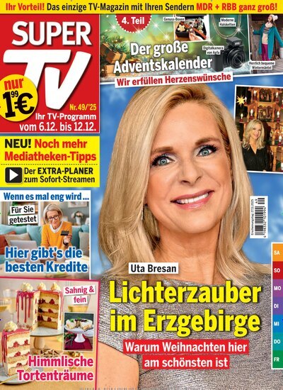 Titelbild der Ausgabe 49/2025 von Super TV. Diese Zeitschrift und viele weitere Programmzeitschriften als Abo oder epaper bei United Kiosk online kaufen.