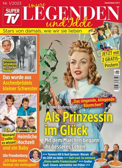 Titelbild der Ausgabe 1/2023 von Super TV Unsere Legenden und Idole. Diese Zeitschrift und viele weitere Lifestylemagazine und Peoplemagazine als Abo oder epaper bei United Kiosk online kaufen.